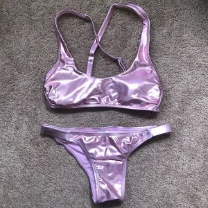 Pink Metallic Bikini